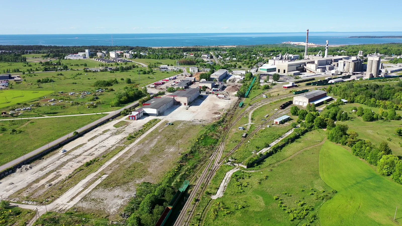 Kunda Transi raudteed ja Kunda tööstusala õhust